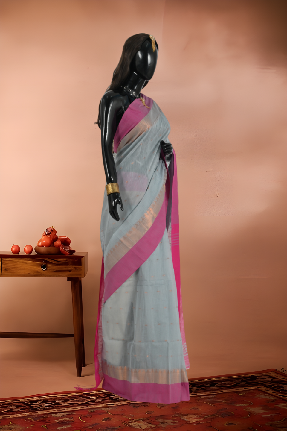 Pure Handloom Reshum Cotton Saree