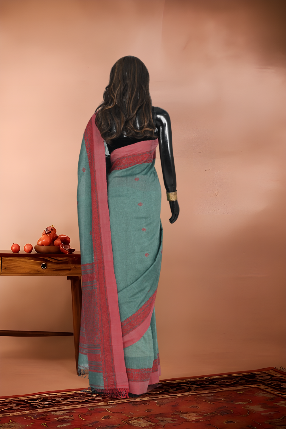 Pure Jamdani (Tant) Cotton Saree with Tangail Border