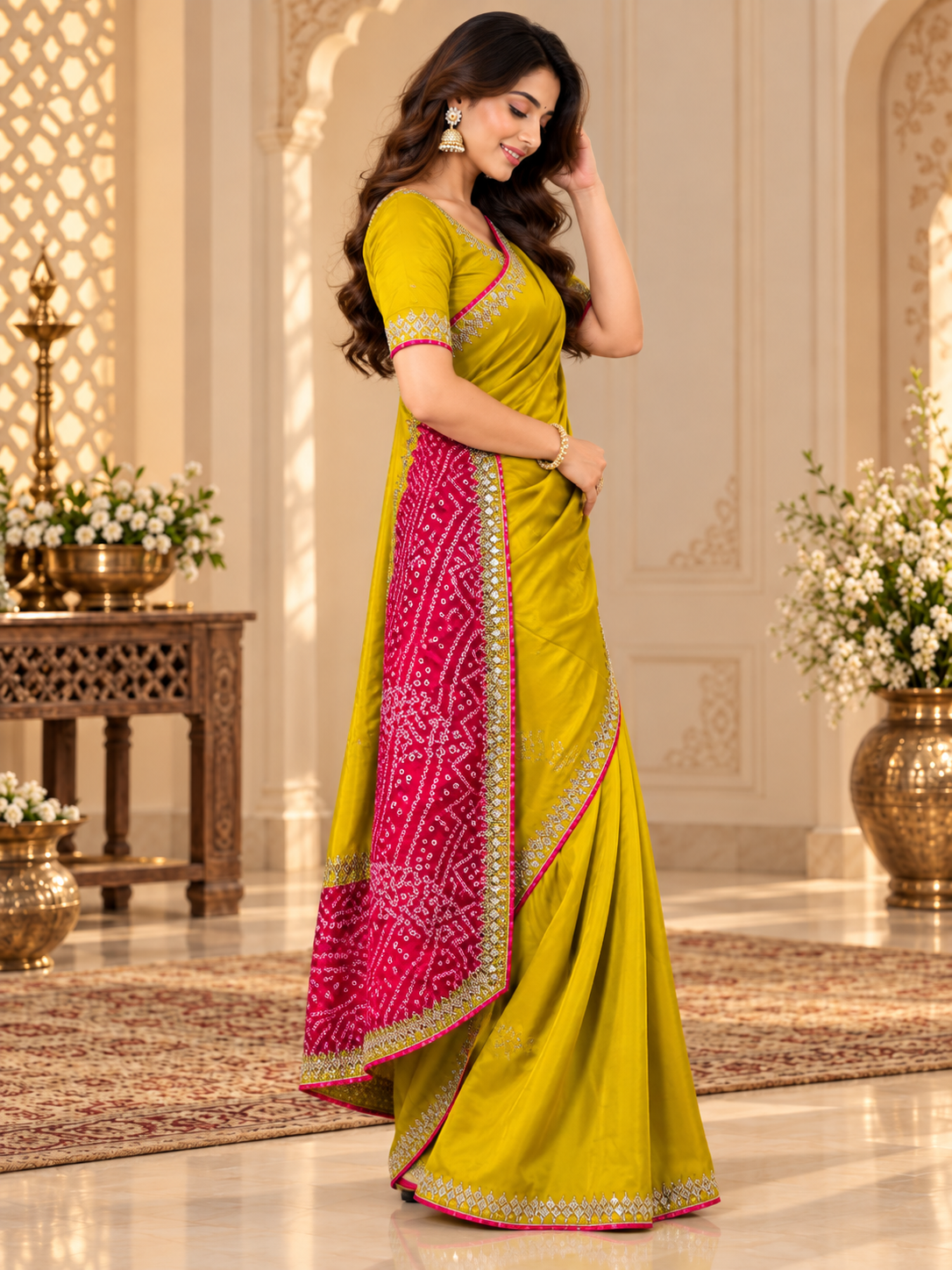 Bandhani Silk Saree