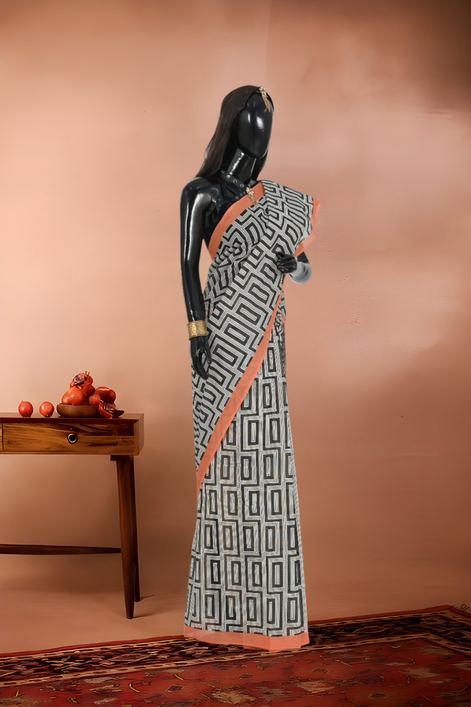 Printed Mull Cotton Saree