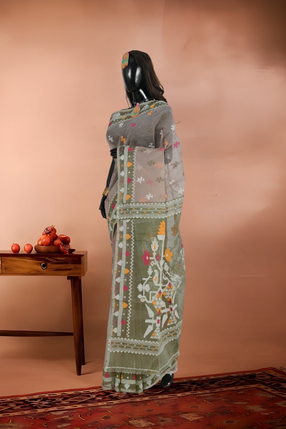 Semi Soft Dhakai Pure Jamdani Tant Work Saree