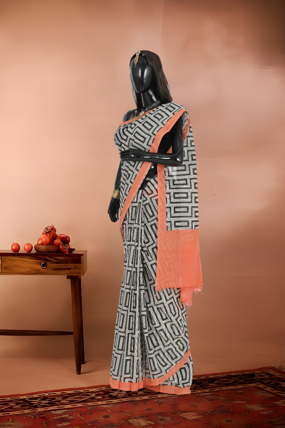 Printed Mull Cotton Saree