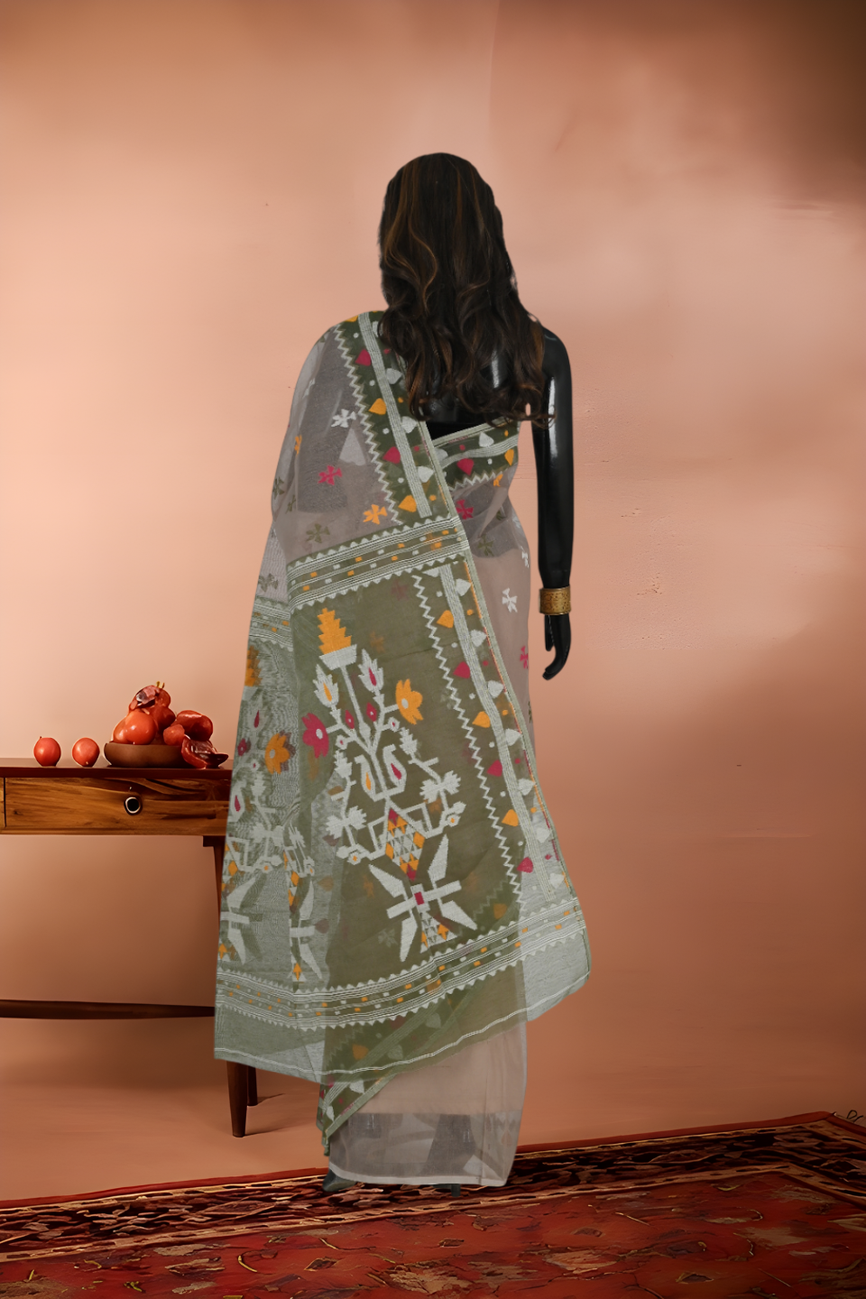 Semi Soft Dhakai Pure Jamdani Tant Work Saree