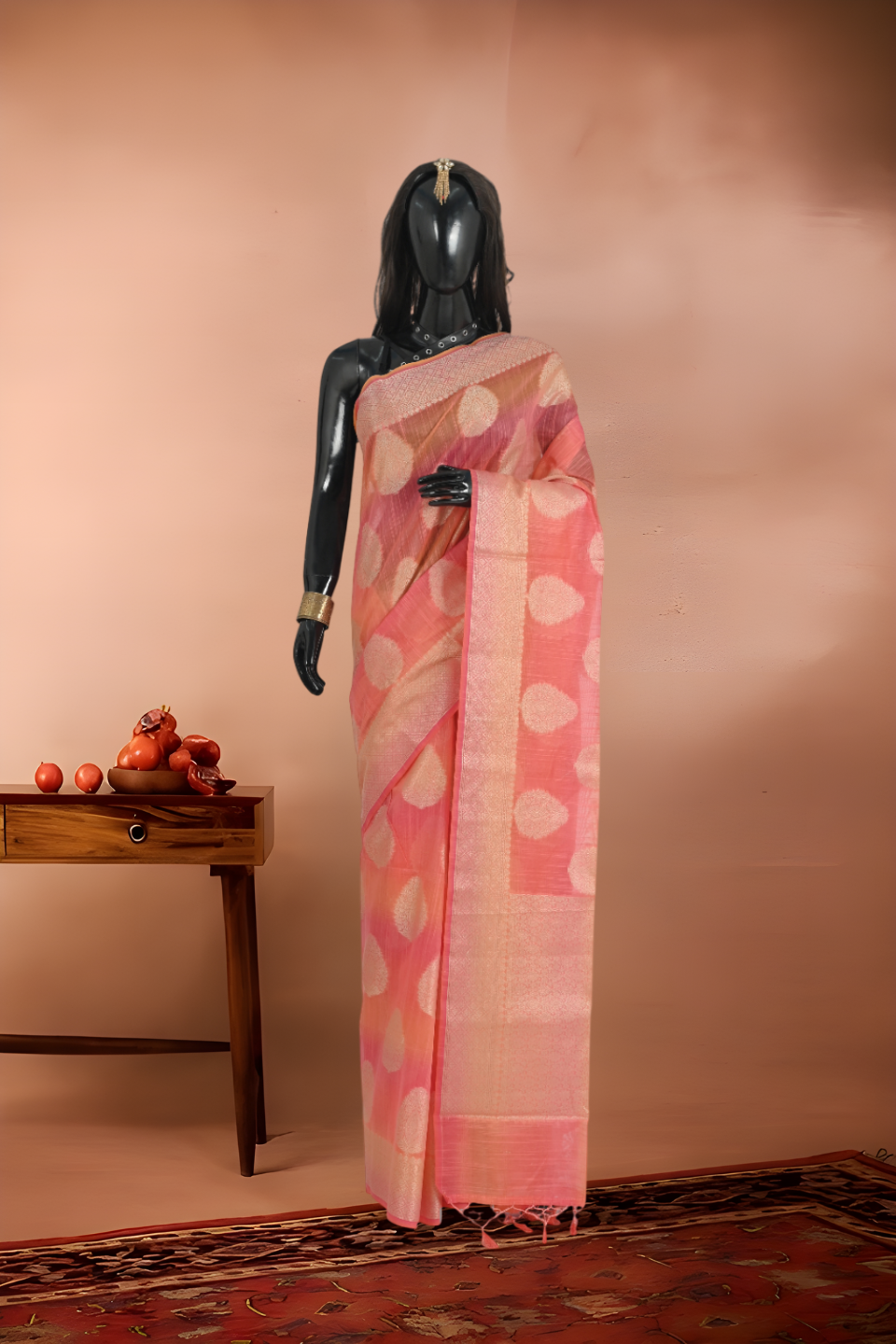 Vishnupuri Muga Silk Saree