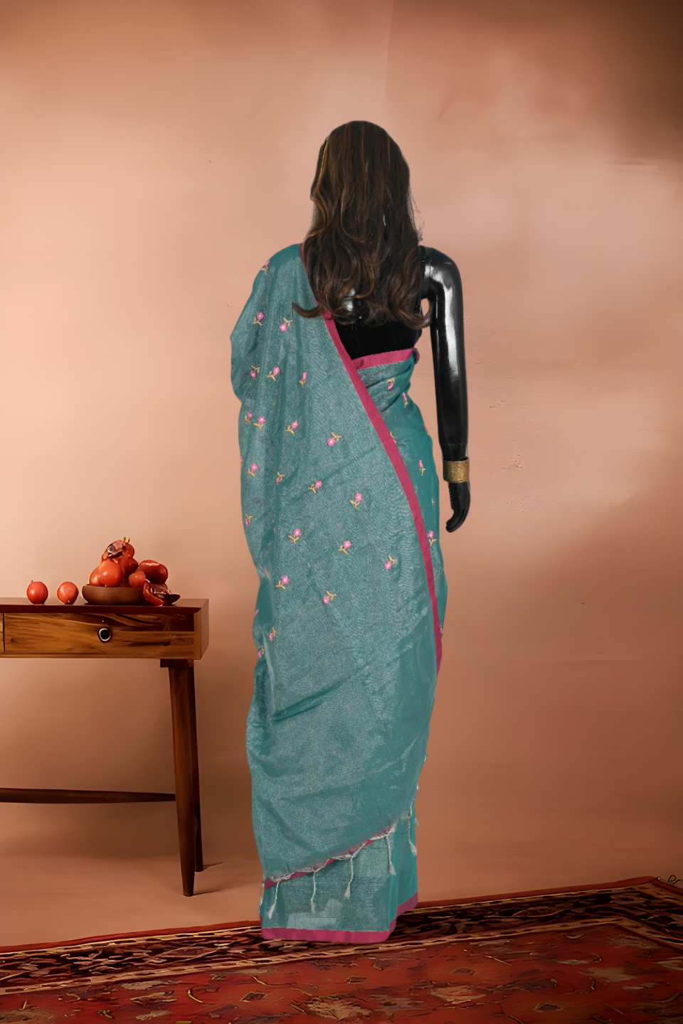 Boutique Tissue Embroidered Saree