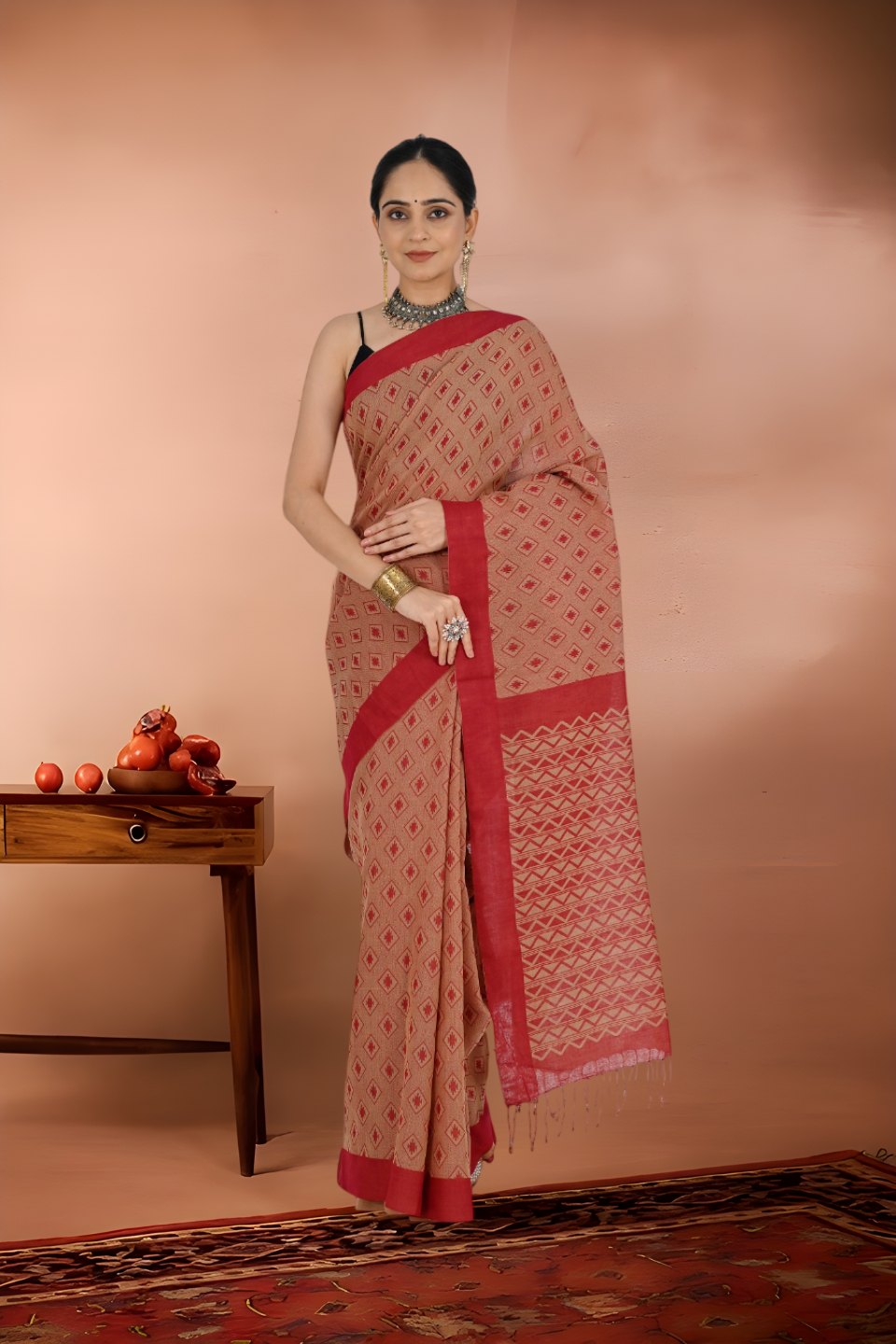 Pure Handloom Soft Cotton Tangail Saree