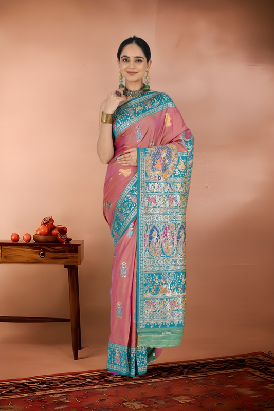 Baluchari Bridal Traditional Silk Saree from Bankura