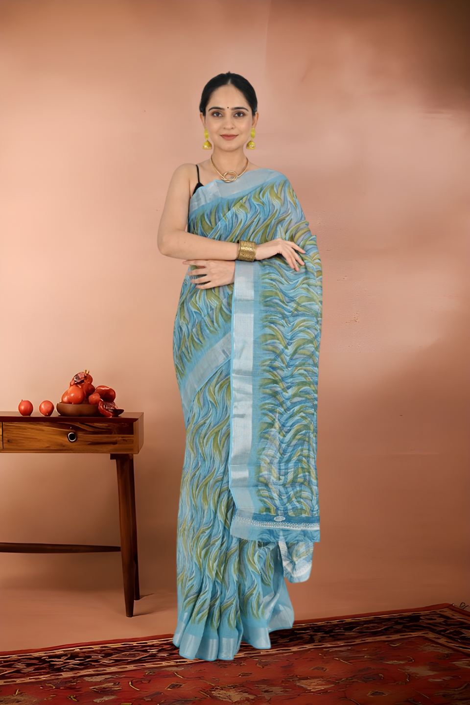 Pure Linen Handloom Saree
