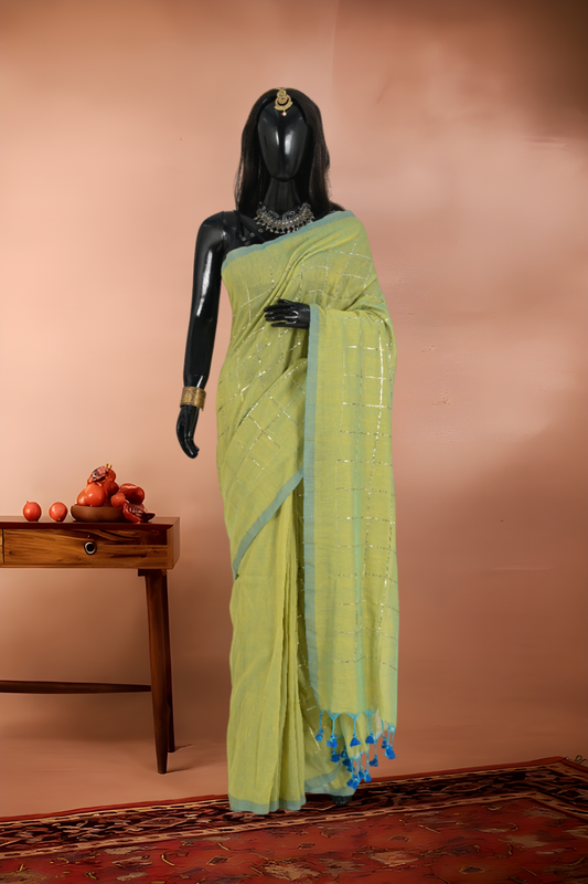 Jimmy Choo Designer Mull Cotton Saree