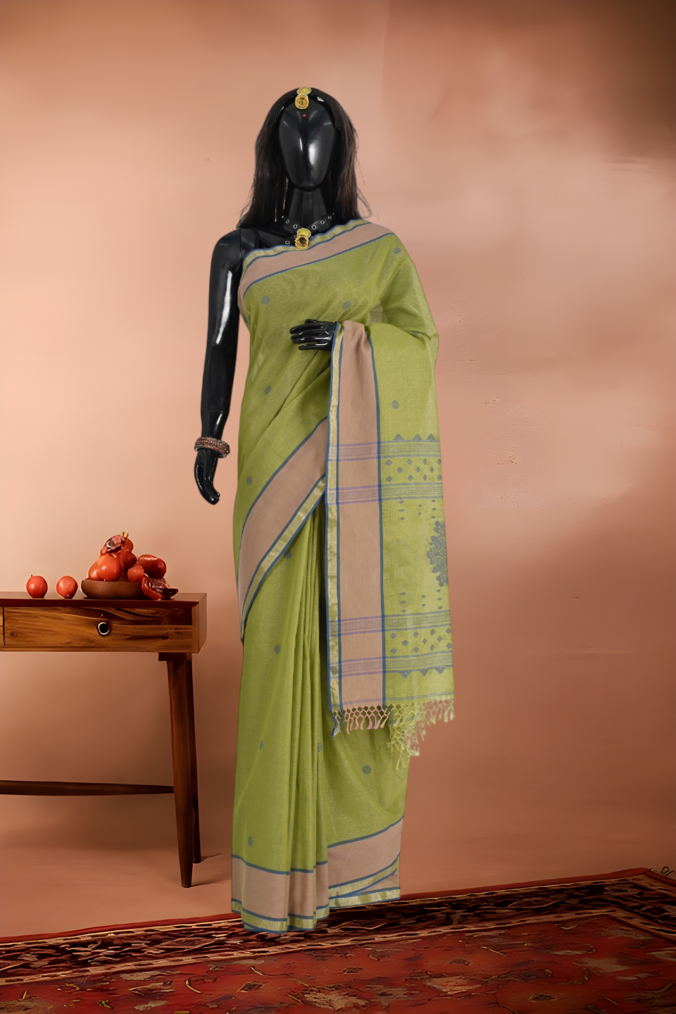 Dual Shade Tissue Cotton Saree