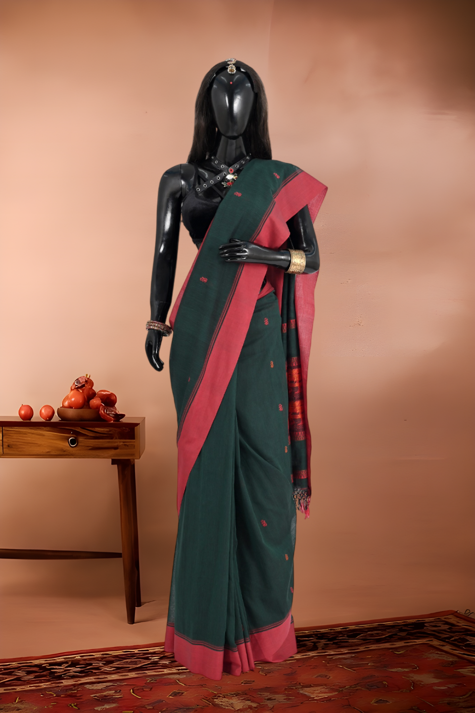 Baluchari Pure Handloom Textured Saree