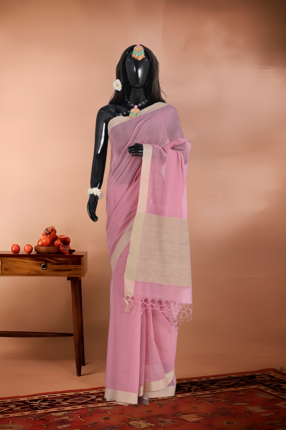 Pure Cotton Kora Silk Saree