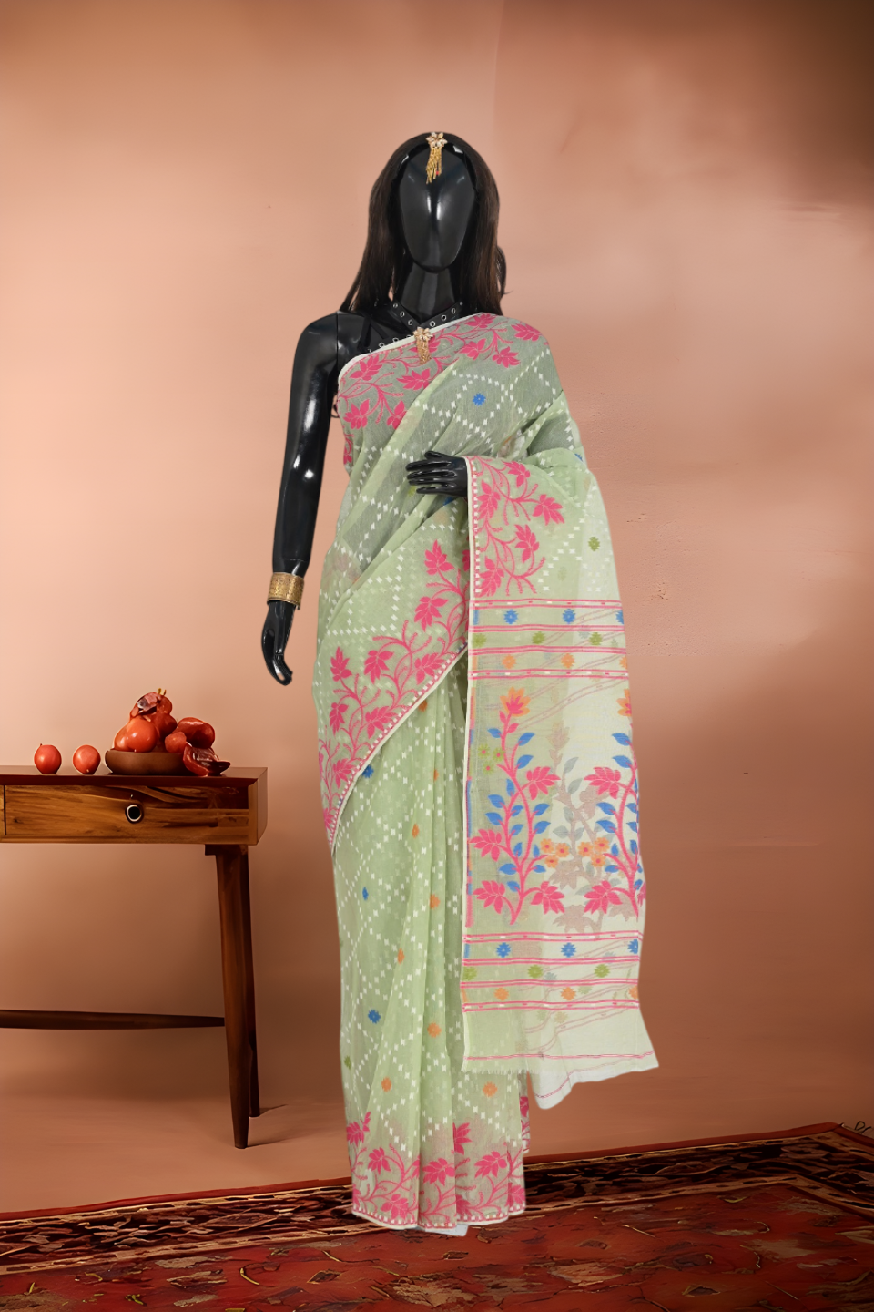 Pure Dhakai Jamdani Tant Work Saree