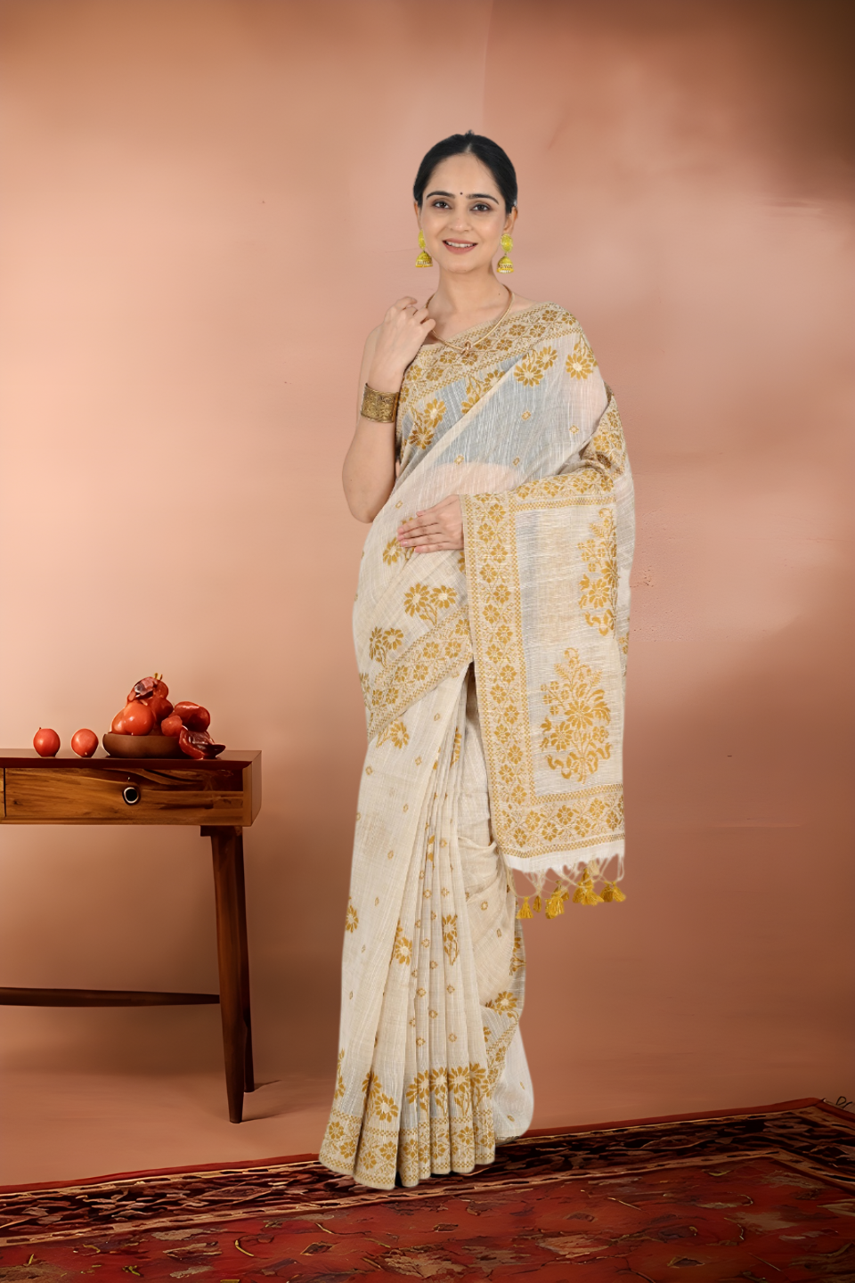 Pure Handloom(Tant) Jamdani Saree