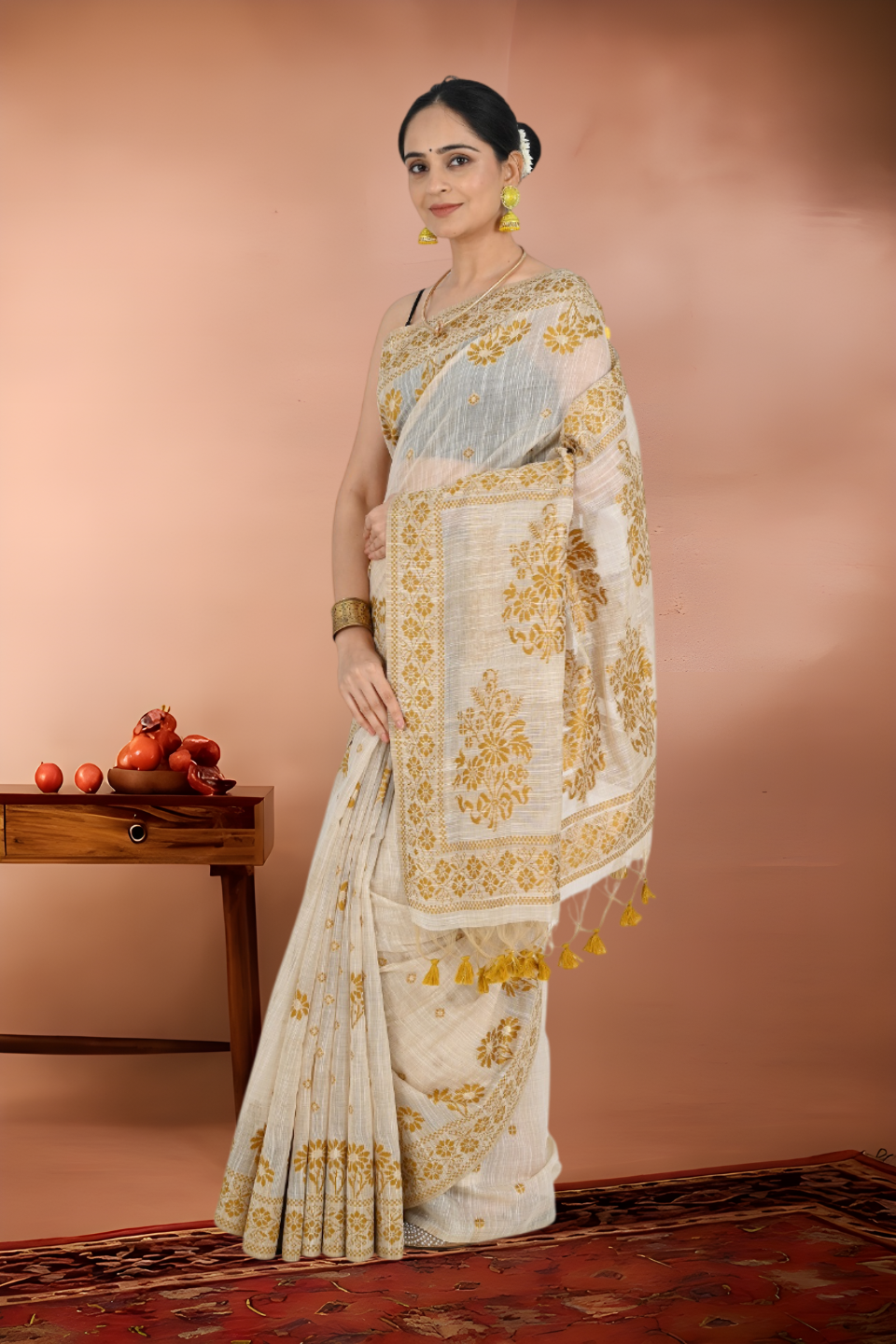 Pure Handloom(Tant) Jamdani Saree