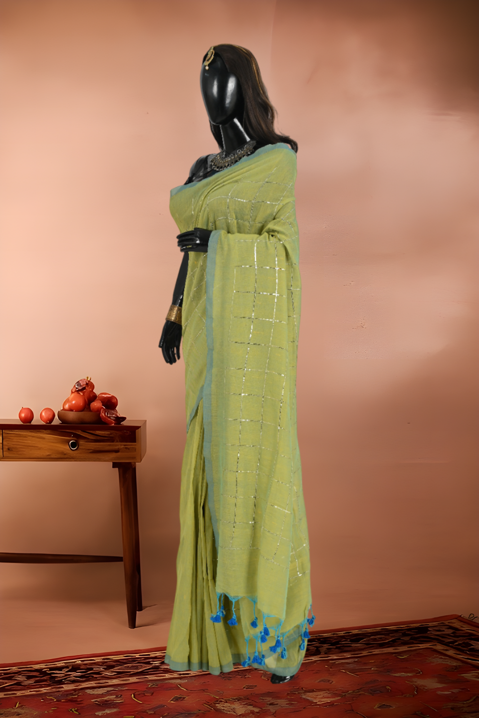 Jimmy Choo Designer Mull Cotton Saree