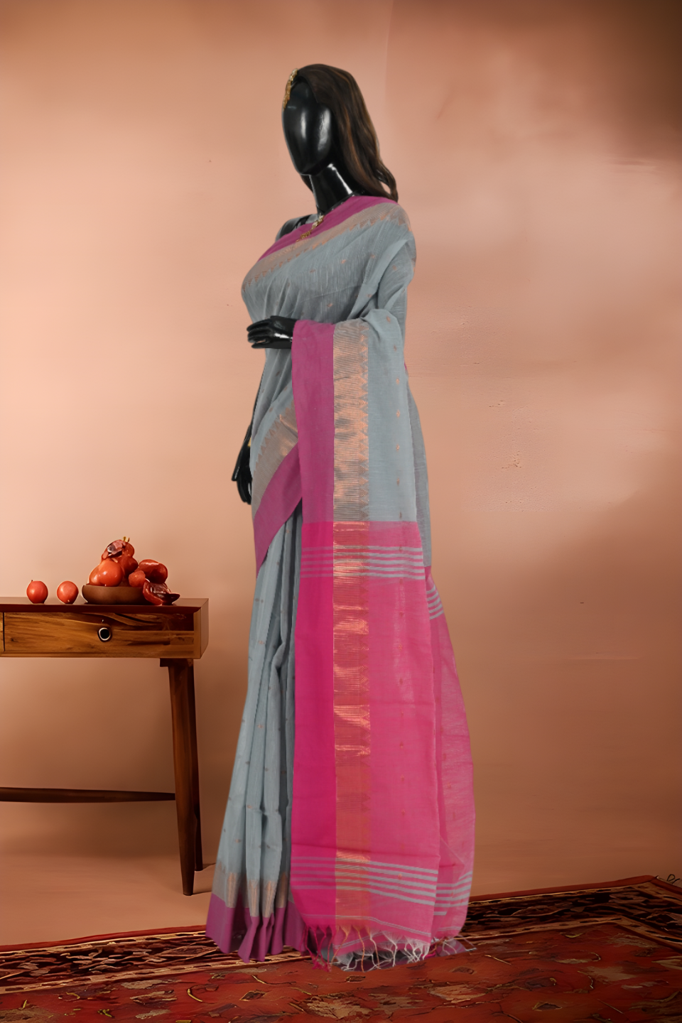 Pure Handloom Reshum Cotton Saree