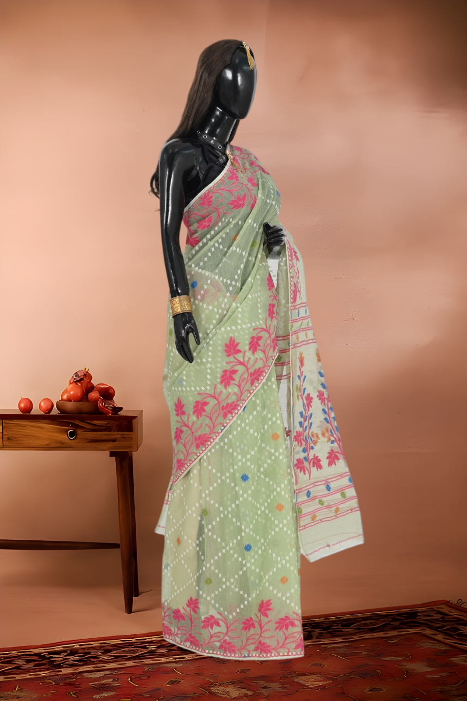 Pure Dhakai Jamdani Tant Work Saree