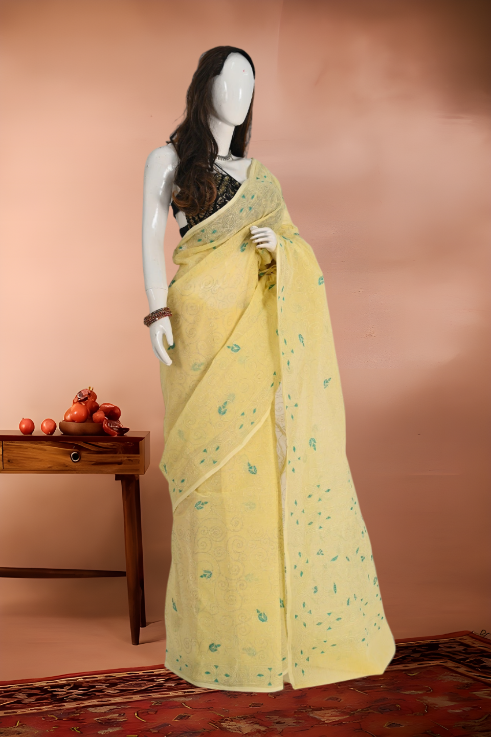 Kantha Stitch Pure Cotton Saree