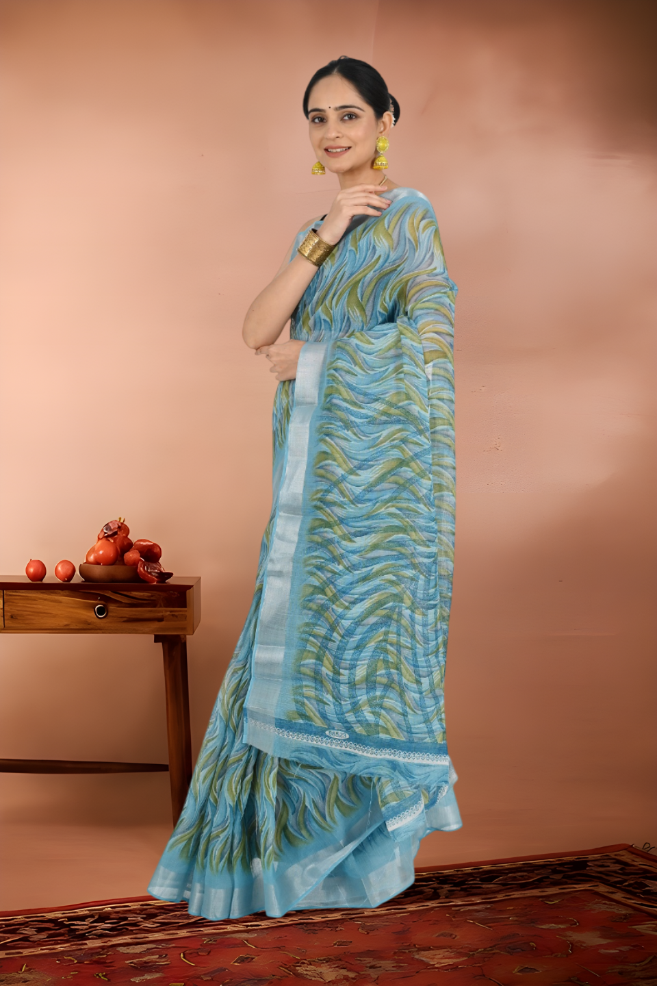 Pure Linen Handloom Saree