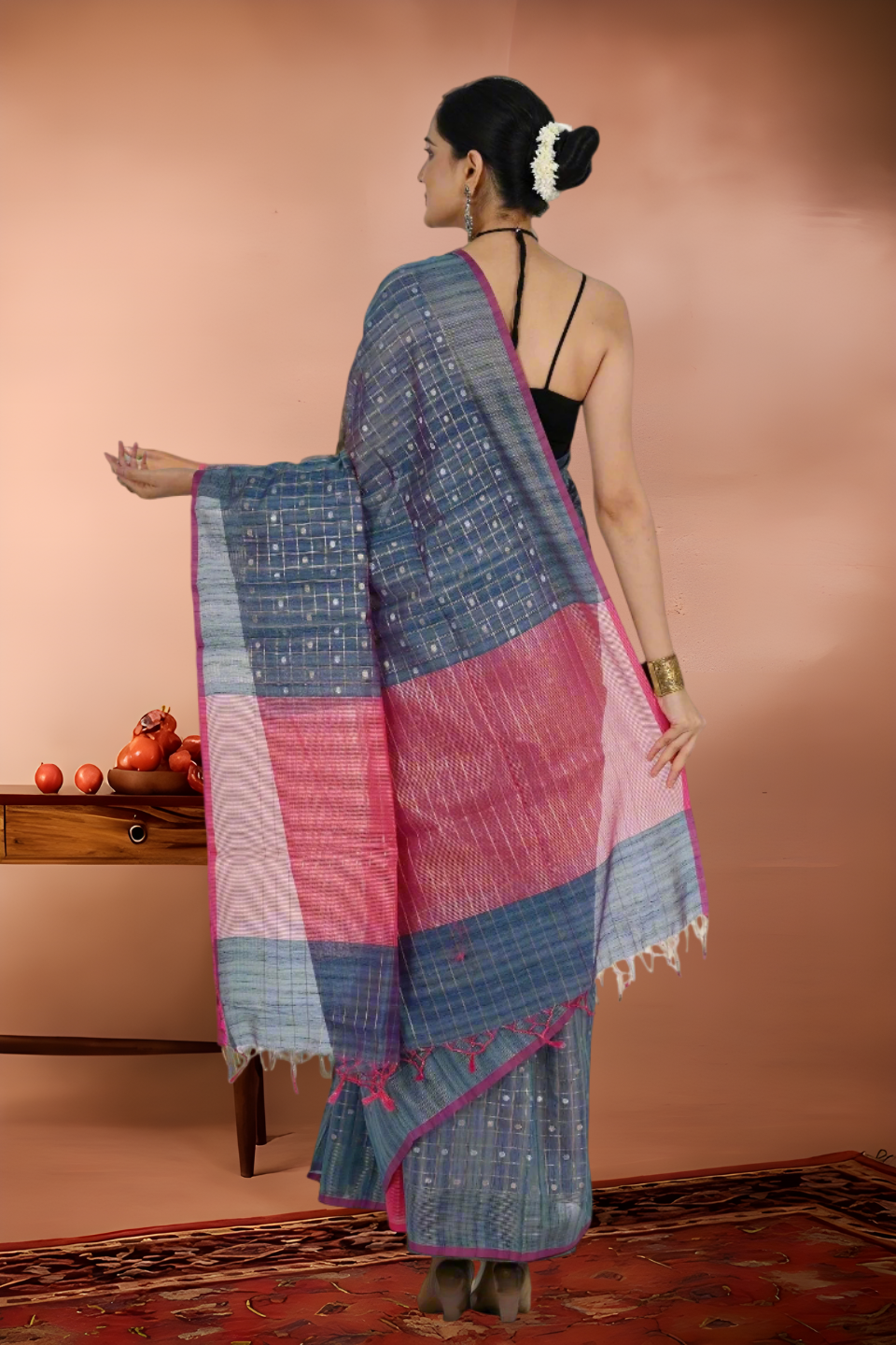 Tissue Organza Muslin Saree