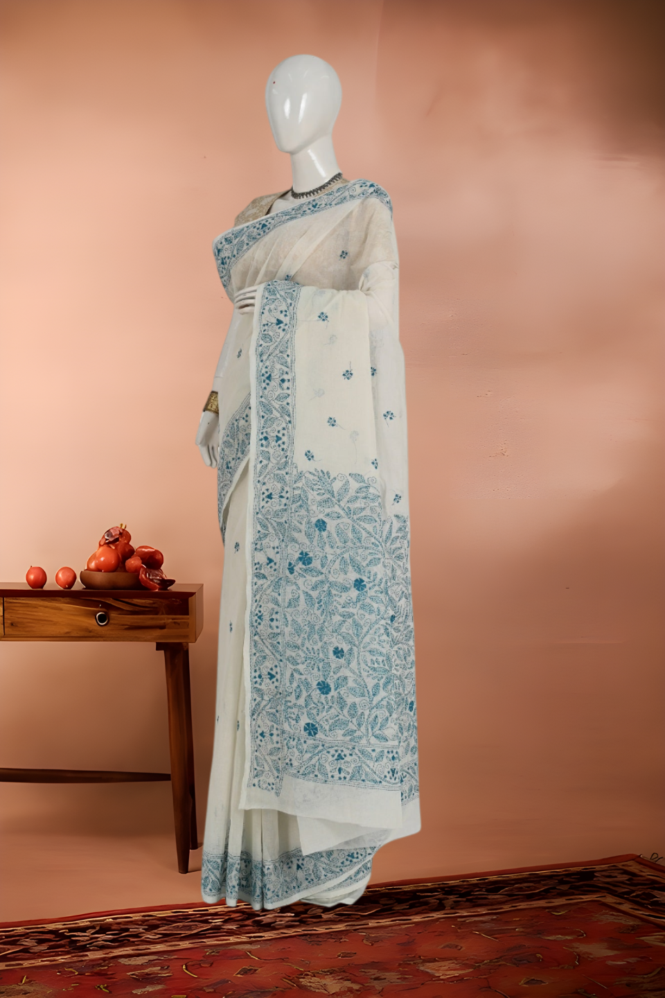 Kantha Stitch Pure Cotton Saree