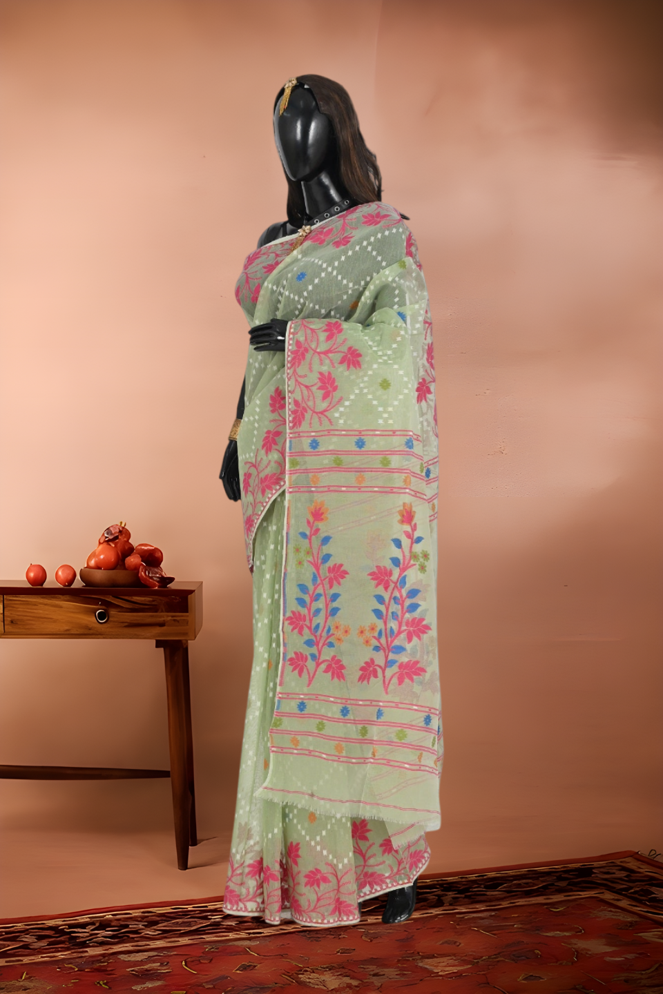 Pure Dhakai Jamdani Tant Work Saree