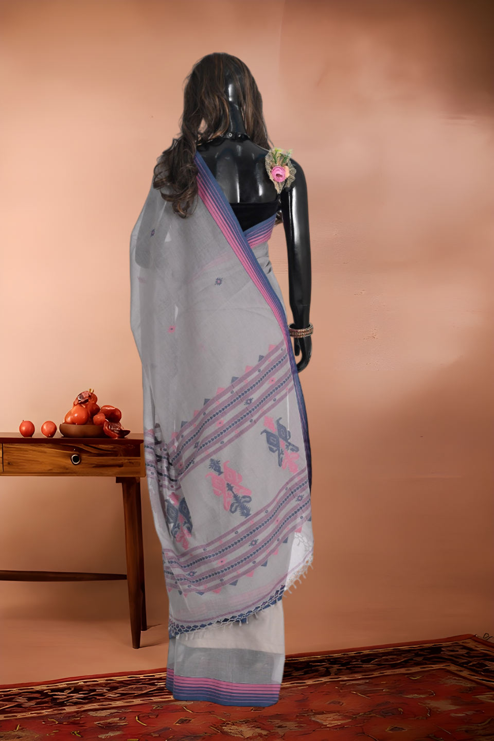 Dhakai Motif Jamdani Cotton Saree
