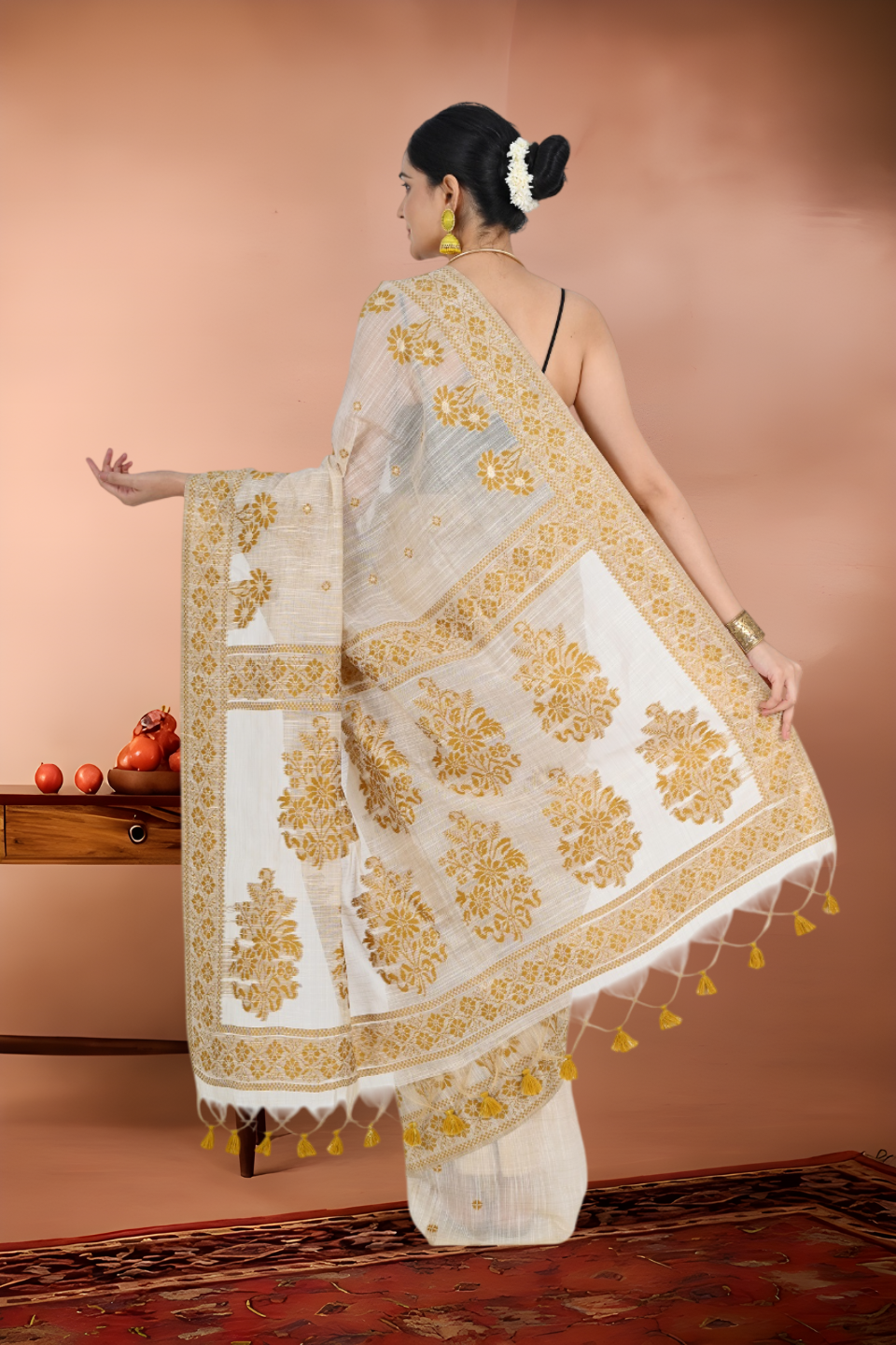 Pure Handloom(Tant) Jamdani Saree