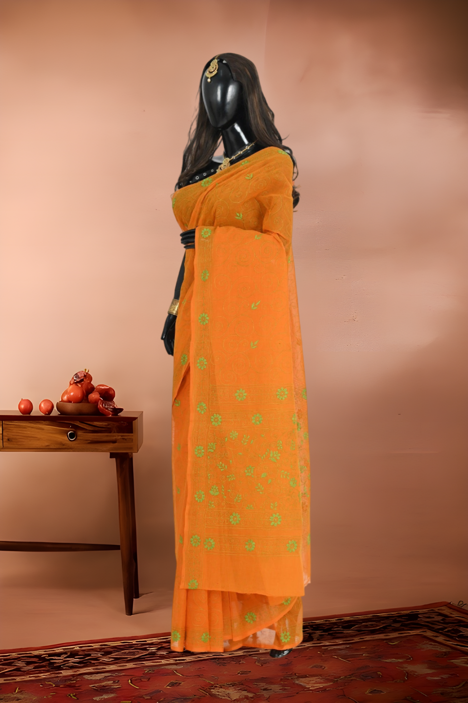 Kantha Stitch Pure Cotton Saree