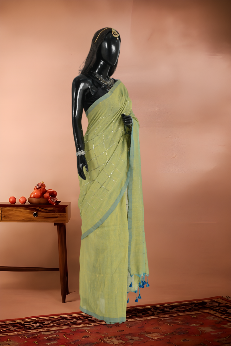 Jimmy Choo Designer Mull Cotton Saree