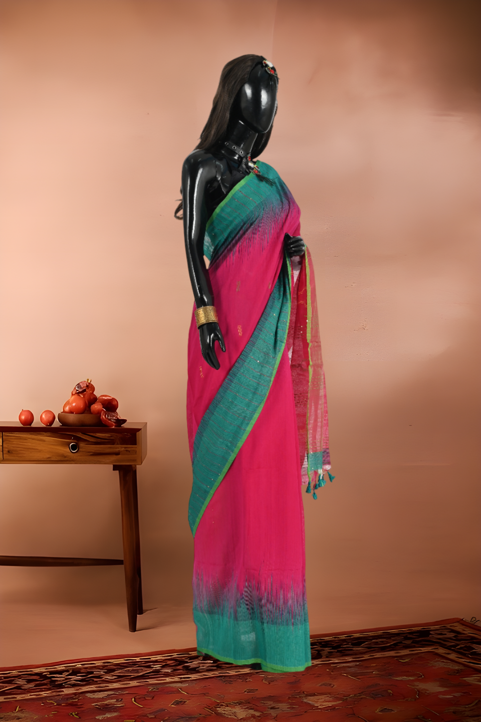 Handloon Resham Cotton with Sequins Work