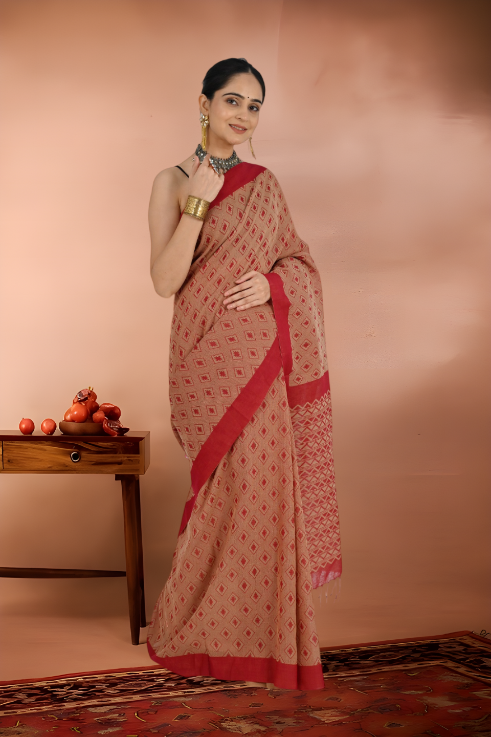Pure Handloom Soft Cotton Tangail Saree