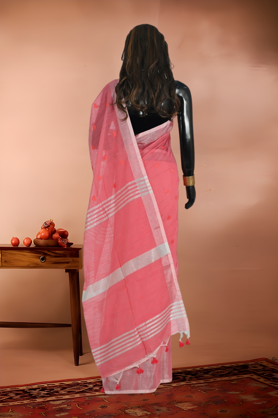 Slub Cotton Heart Embroidery