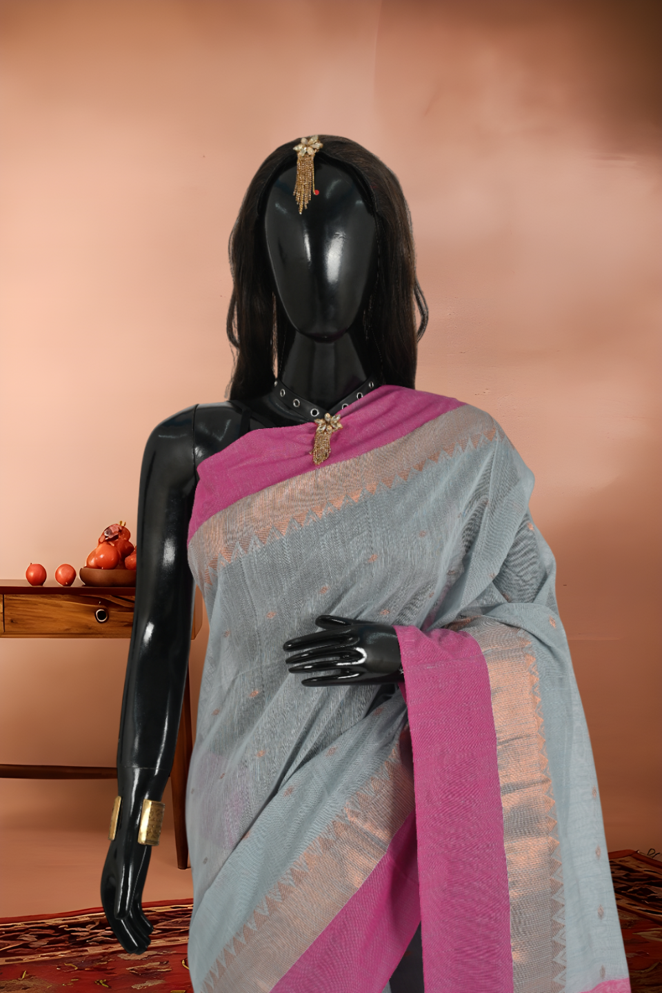Pure Handloom Reshum Cotton Saree