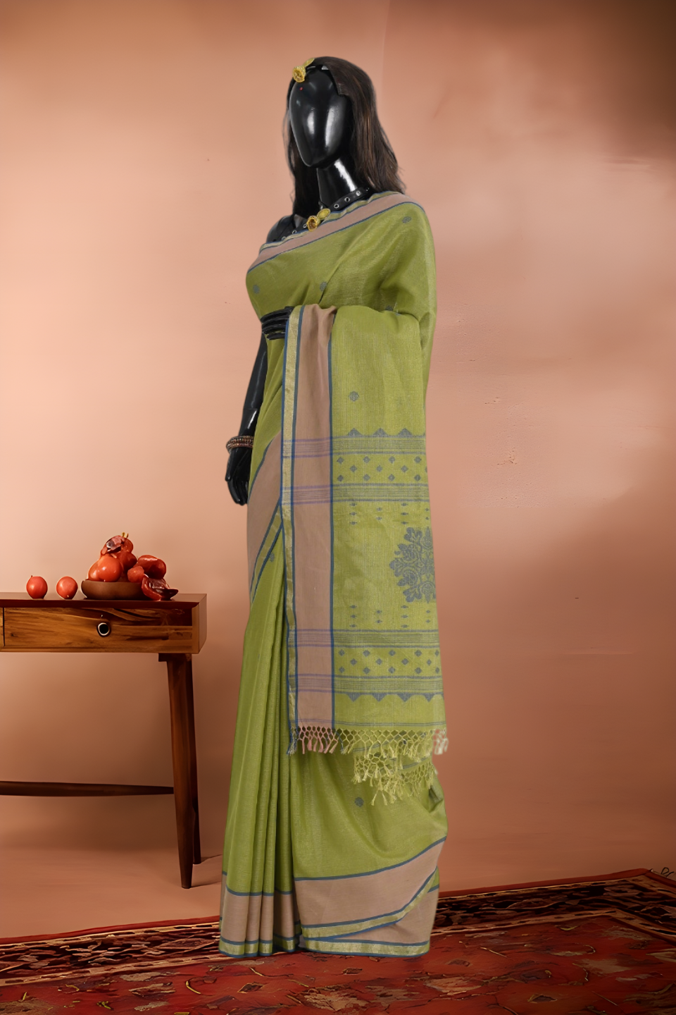 Dual Shade Tissue Cotton Saree