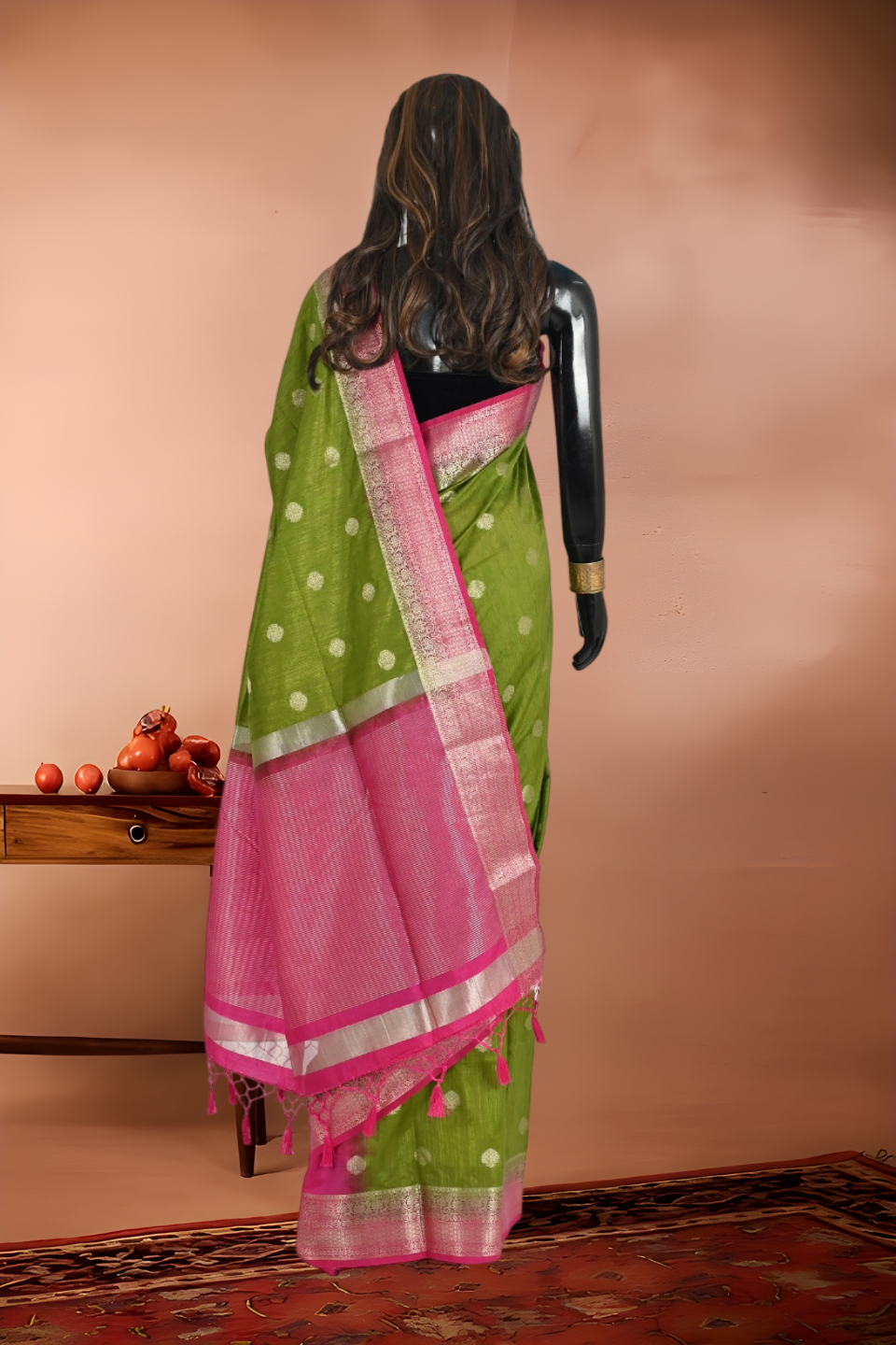 Matka Booti Work Silk Saree