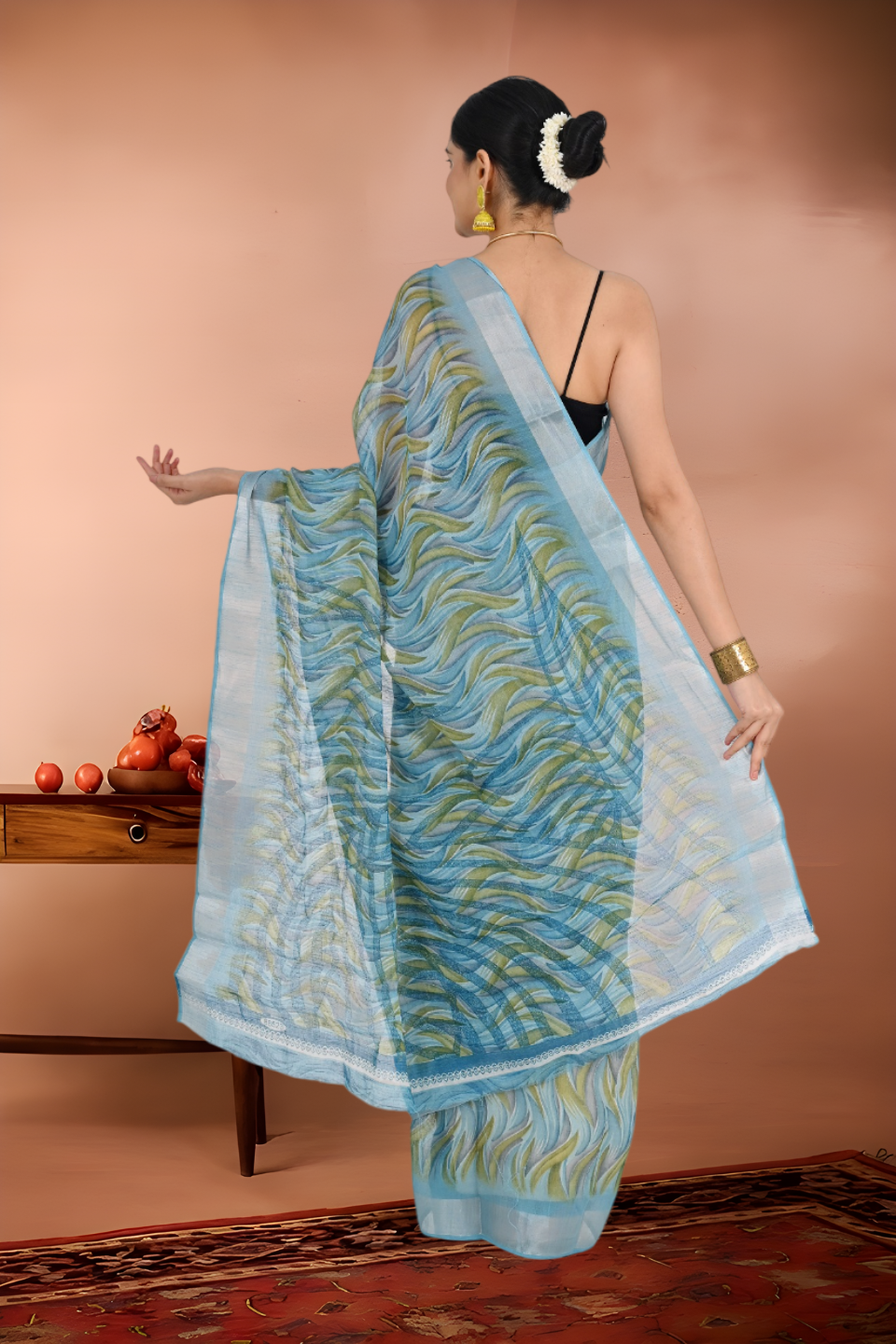 Pure Linen Handloom Saree