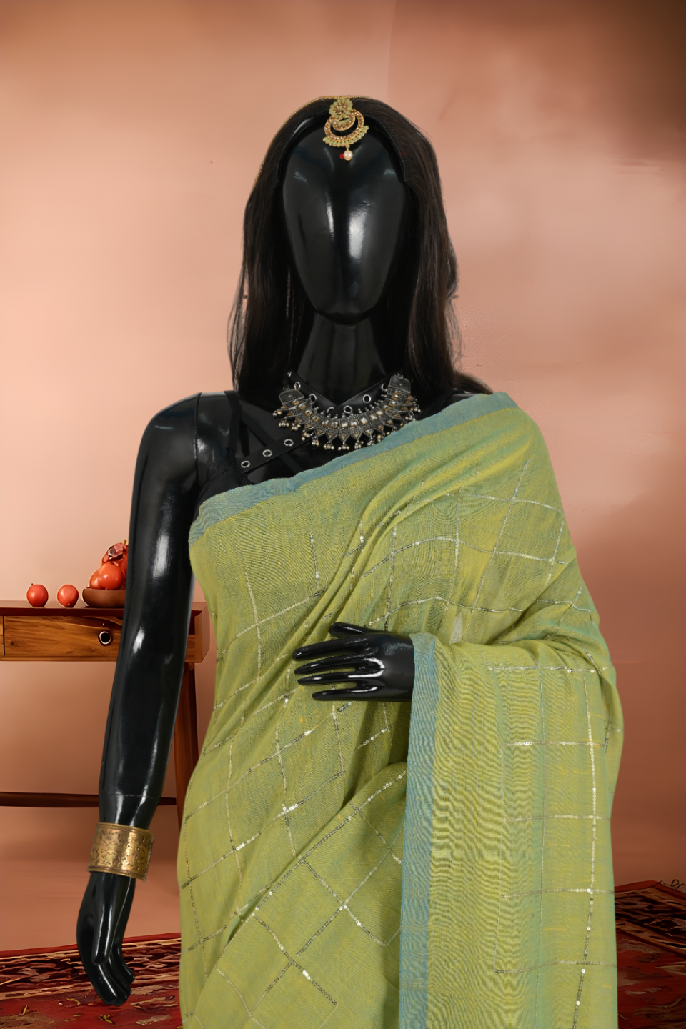 Jimmy Choo Designer Mull Cotton Saree