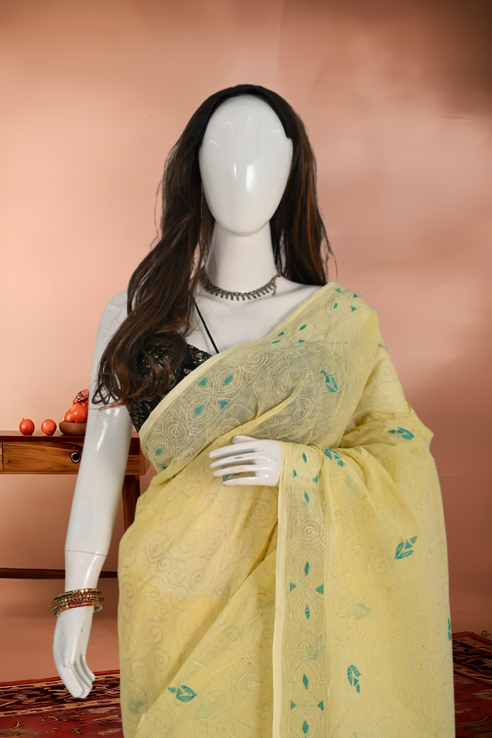 Kantha Stitch Pure Cotton Saree