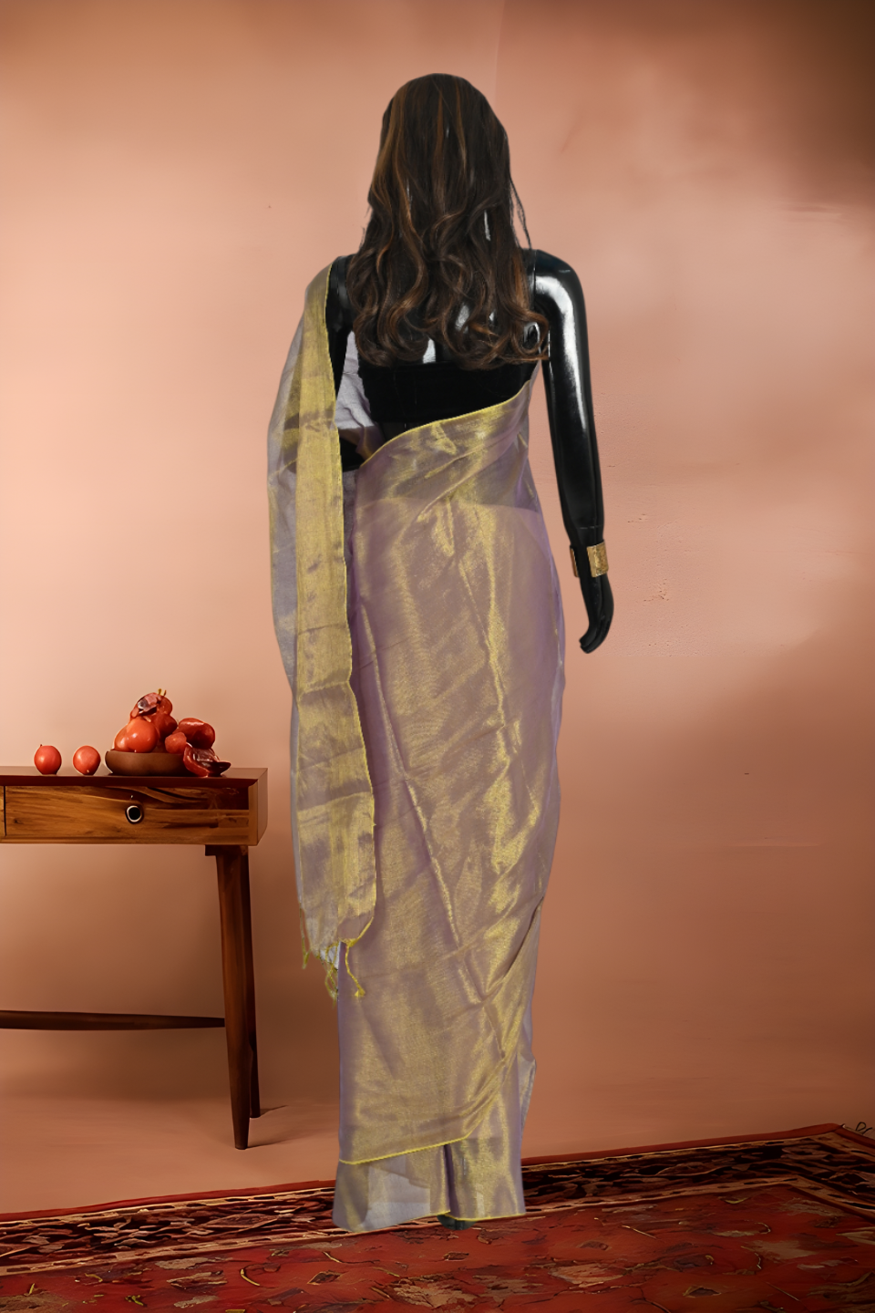 Dual Tone Raga Tissue Saree