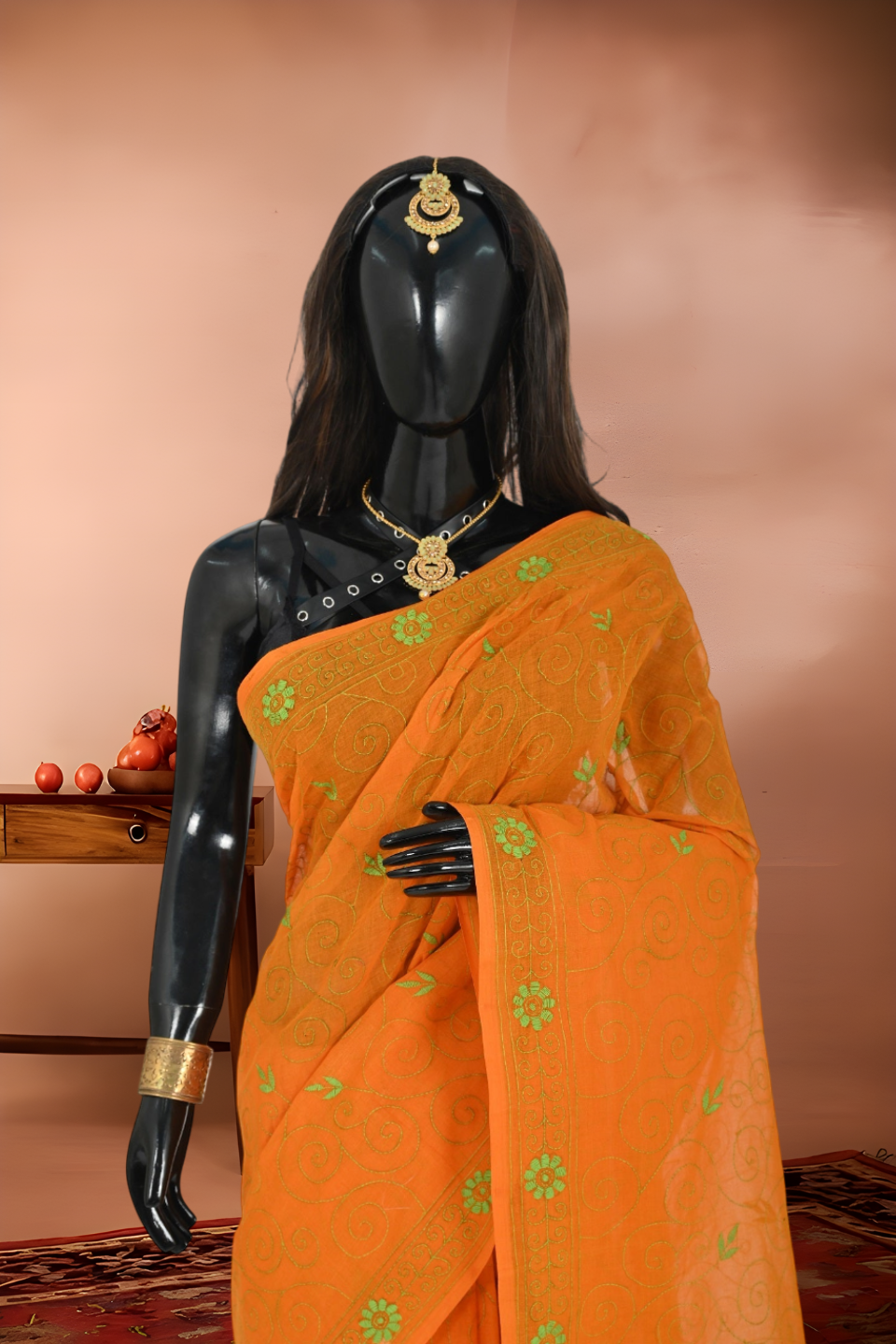 Kantha Stitch Pure Cotton Saree