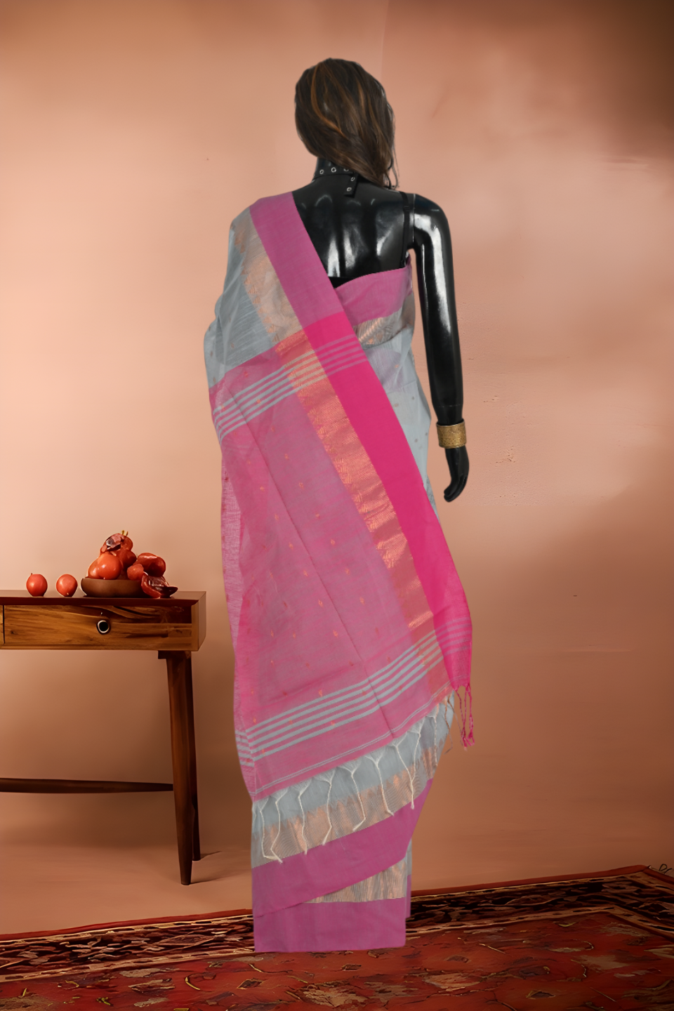 Pure Handloom Reshum Cotton Saree