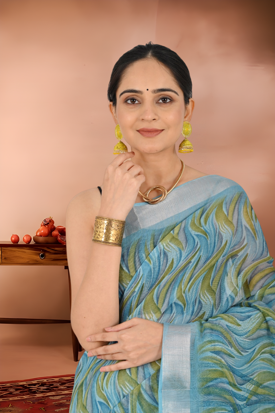 Pure Linen Handloom Saree