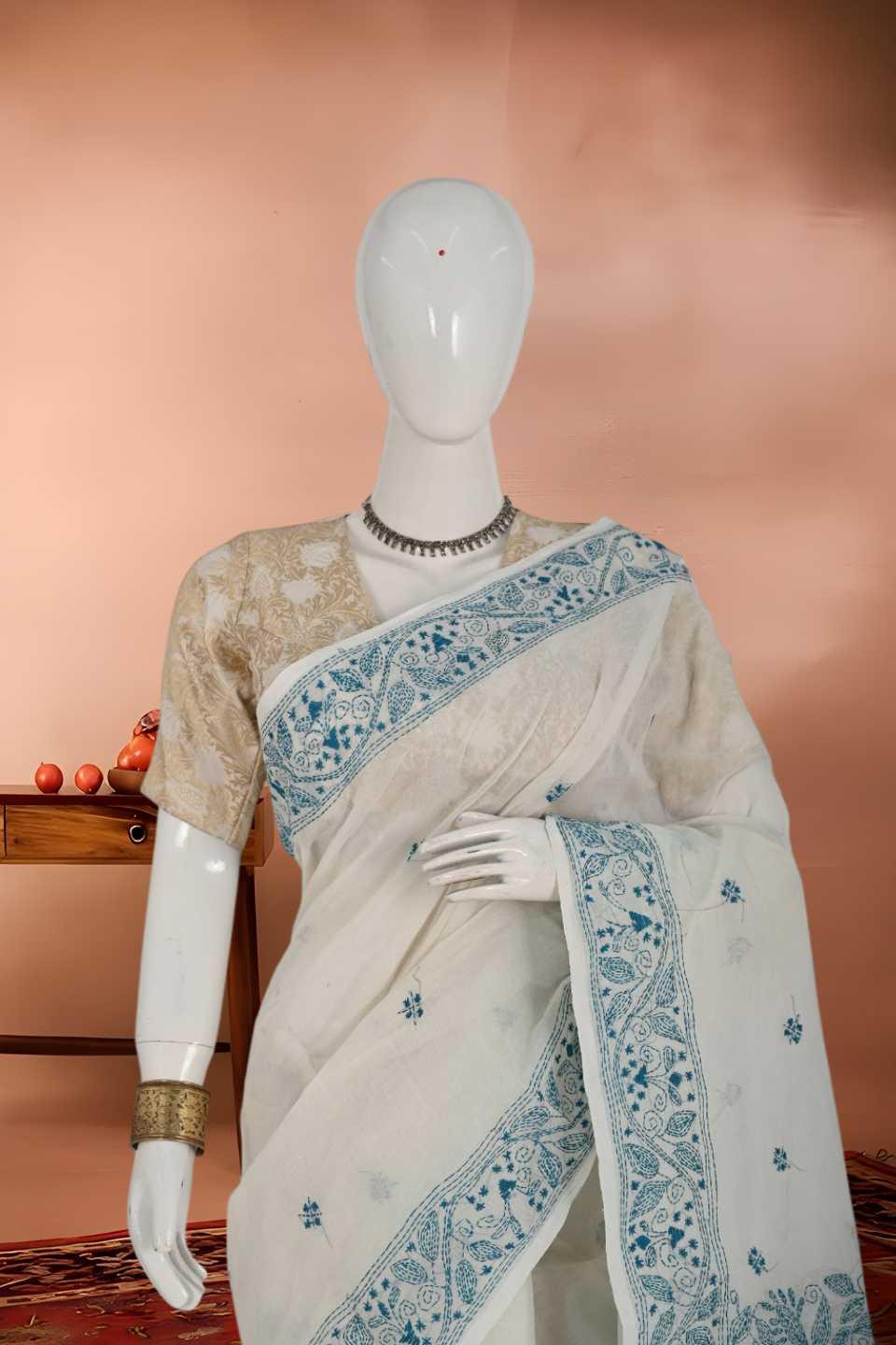 Kantha Stitch Pure Cotton Saree