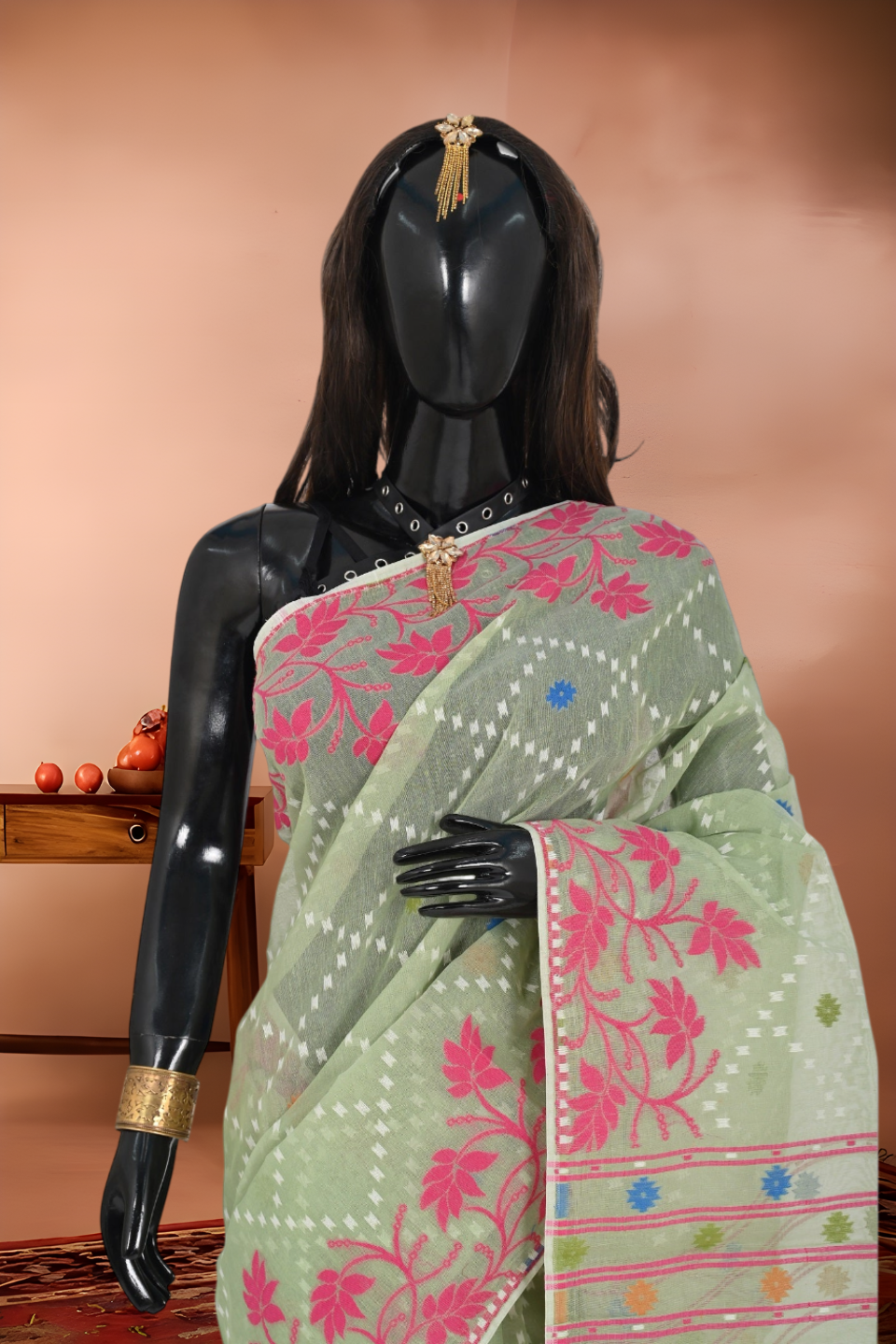 Pure Dhakai Jamdani Tant Work Saree