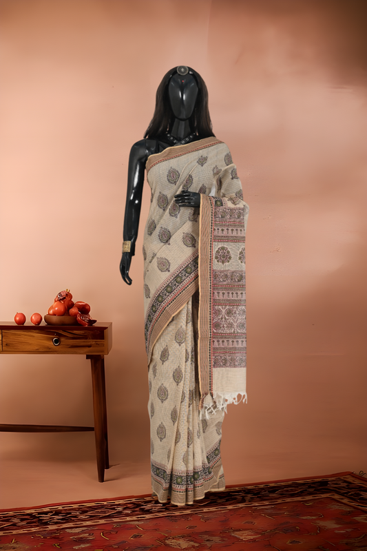 Jaipur Printed Mull Cotton Saree