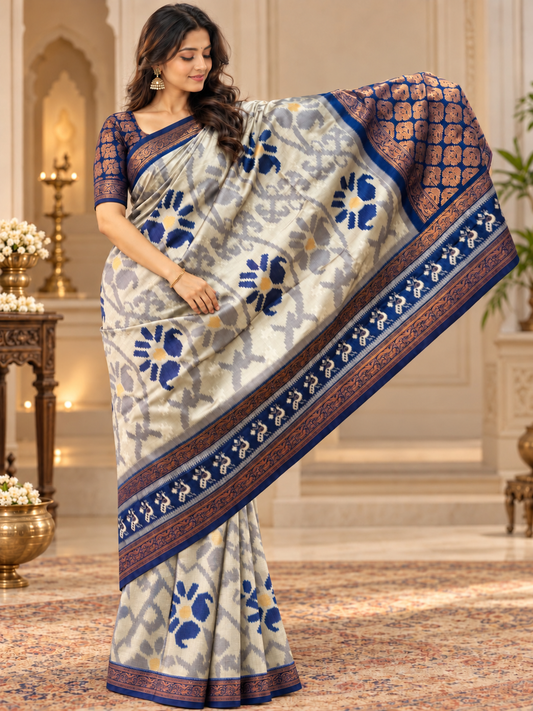 Ikkat Silk Saree