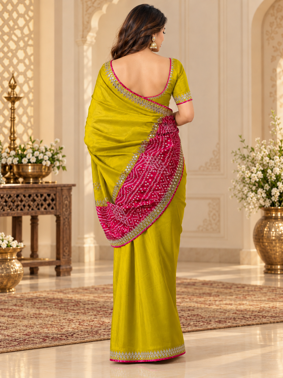 Bandhani Silk Saree