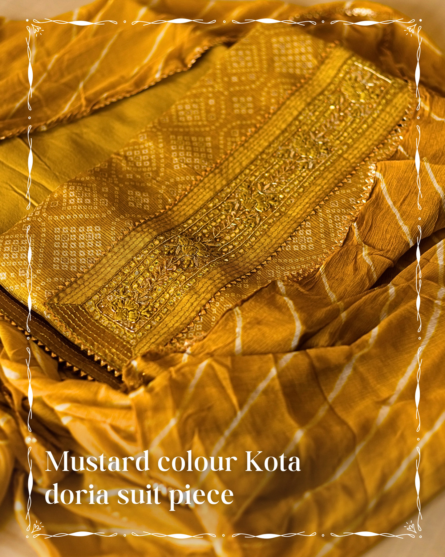 Mustard Colour Kota Doria suit piece